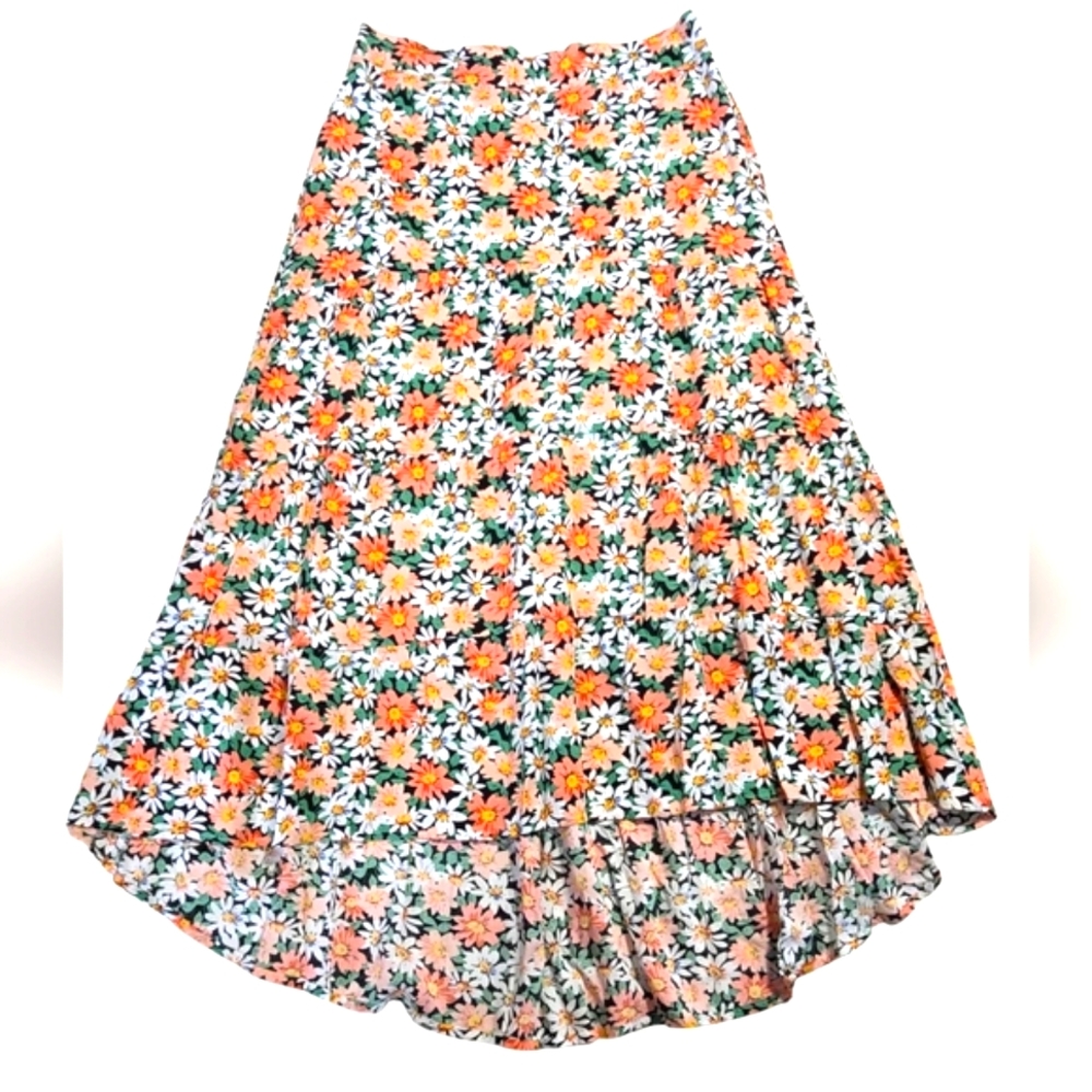Pretty Garden Floral A-Line Skirt